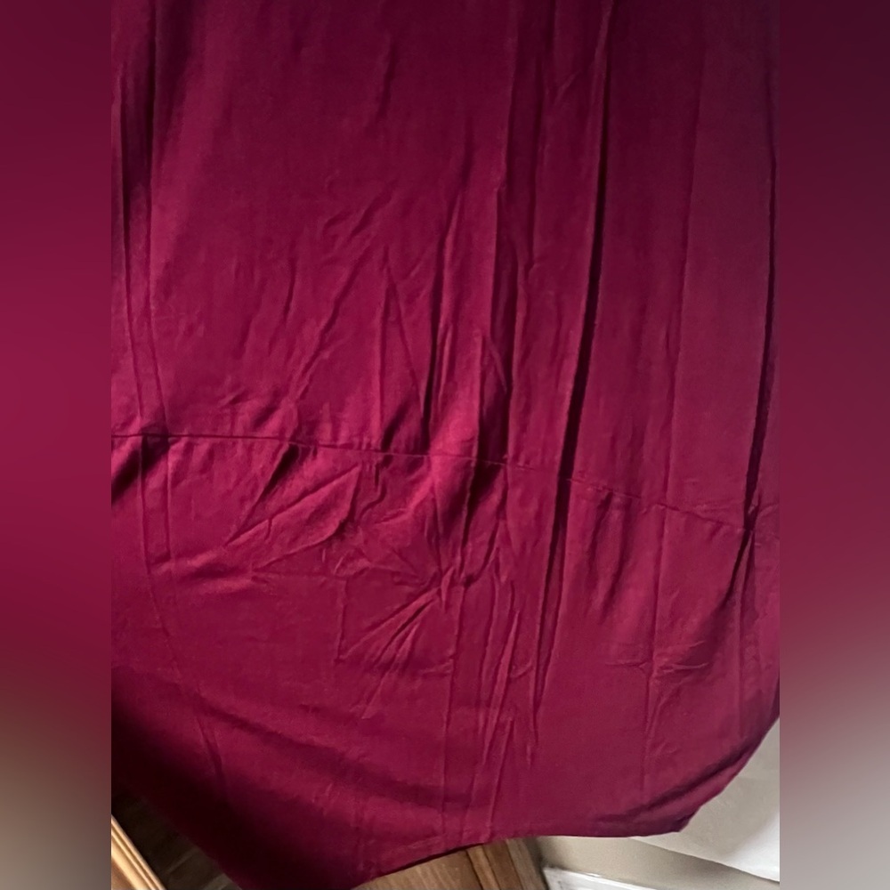 NWT Pastel by Vivienne Elegant Burgundy Maxi Dress Stretchy Lightweight Casual - Picture 3 of 7